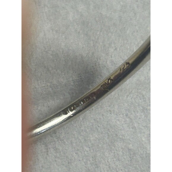 Tiffany & Co Return to Tiffany Heart Tag 925 Silver Bangle 2.5” Medium - Picture 11 of 16